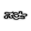 Sora Black Curvy Maze Rug