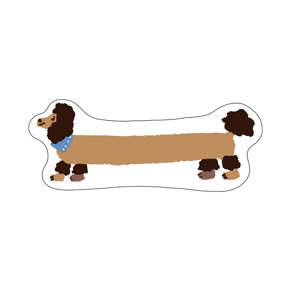 Soraya Dark Chocolate Poodle Bone-Shaped Rug
