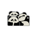 Stacked Cute Panda Outline Coil Entrance Mat