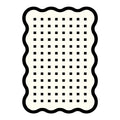 Suhad Cream Ivory Black Mini Grid Rug