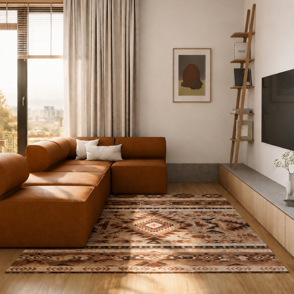 Sylwen Warm Beige Terracotta Multi Rug