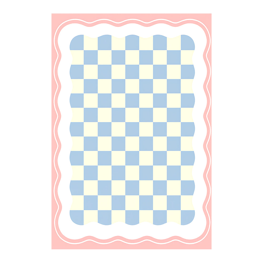 Pastel Baby Blue Cream Rug