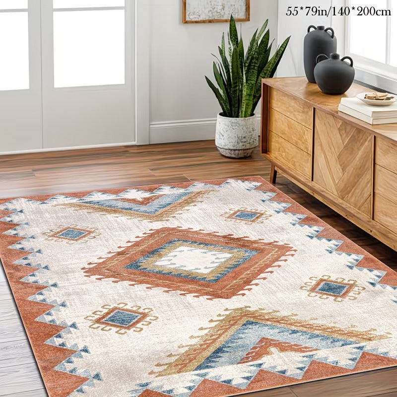 Tallin Cream Ivory Terracotta Slate Rug