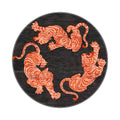 Tigris Charcoal Black Terracotta Red Tiger Rug