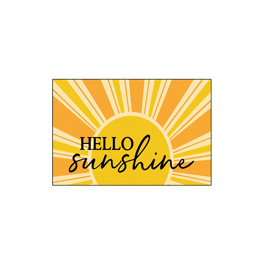 Two-Tone Orange Yellow Sun Coil Entrance Mat
