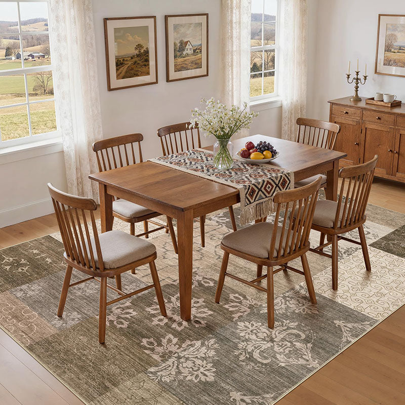 Vadyn Tan Charcoal Ivory Mixed Motif Rug
