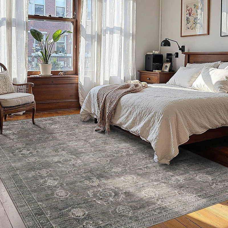Vaelin Dusty Charcoal Cream Taupe Rug
