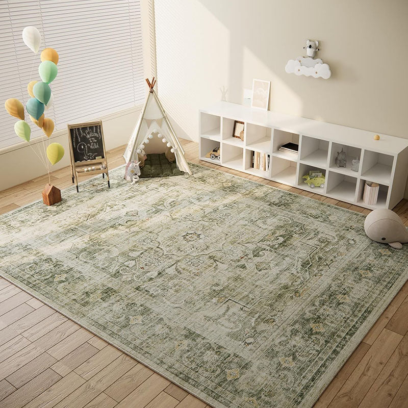 Vaelth Dusty Olive Sage Cream Taupe Rug