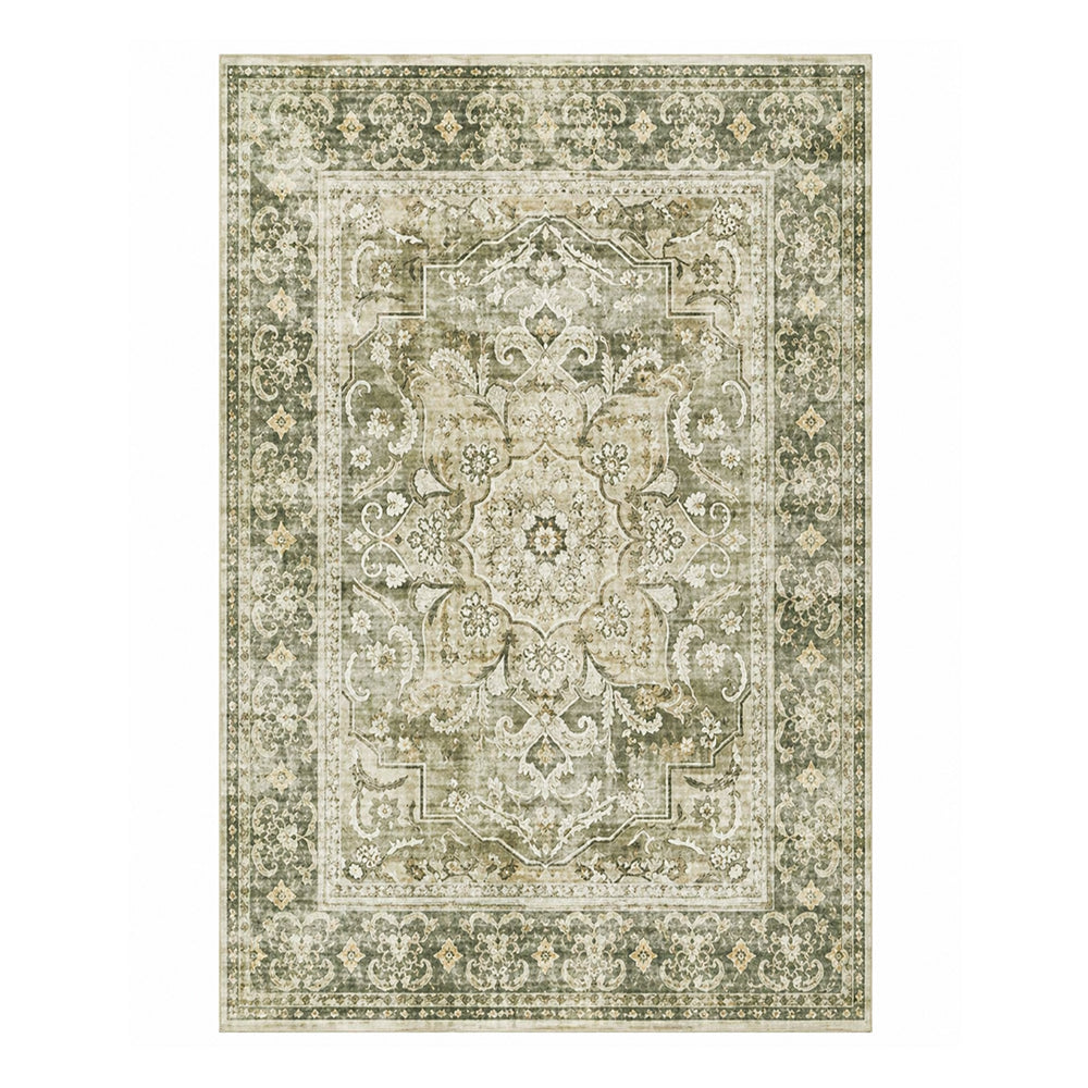 Vaelth Dusty Olive Sage Cream Taupe Rug