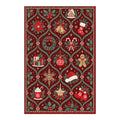 Vale Burgundy Red Green Rug