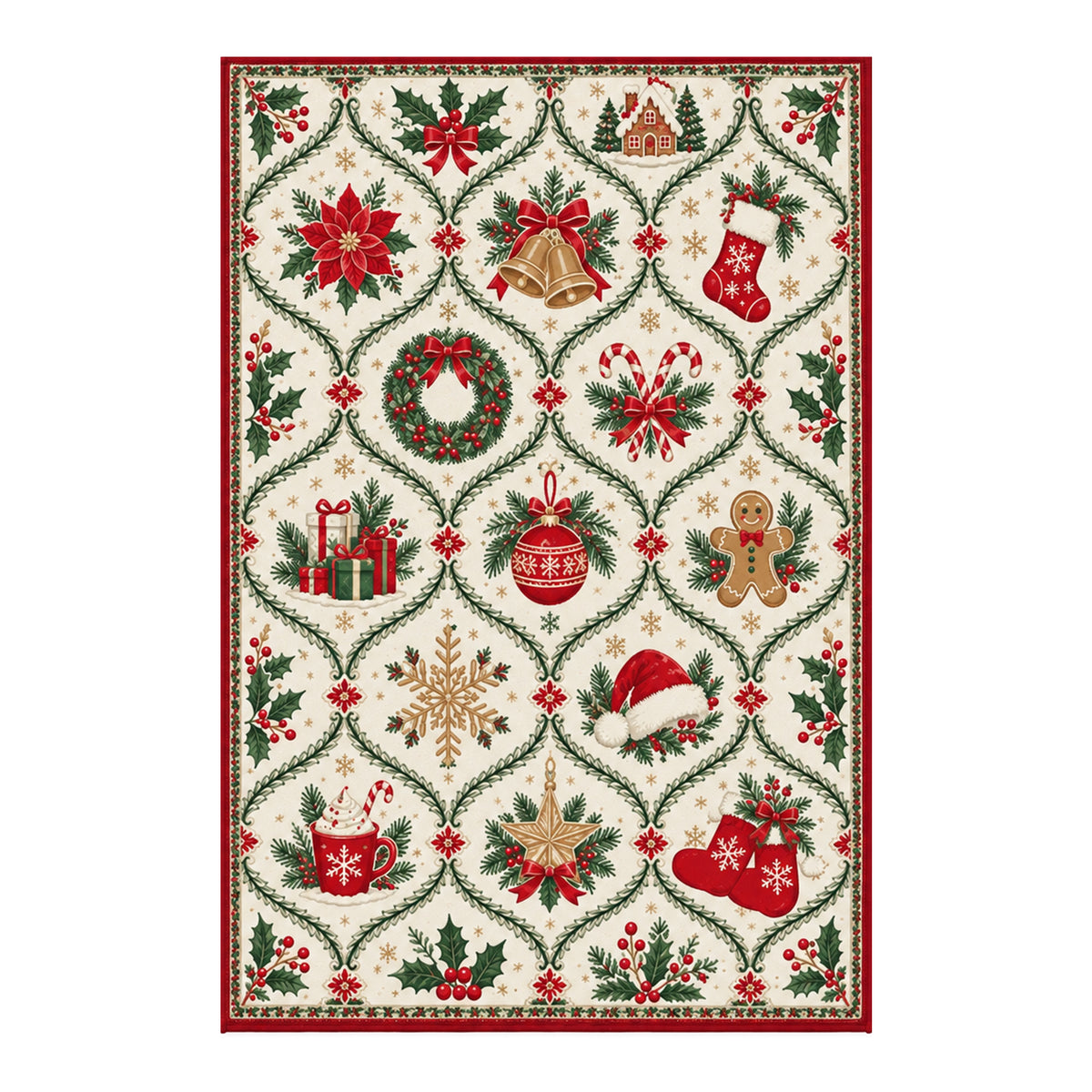 Vale Cream Red Multi Color Rug