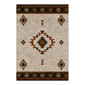 Vanto Light Oat Rust Diamond Medallion Rug