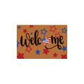 Vintage Brown Flag Star Coil Entrance Mat