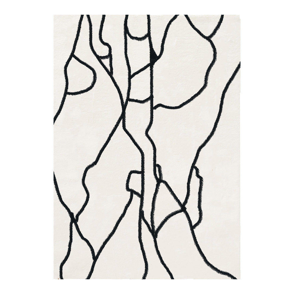 Viora Ivory Black Line Rug