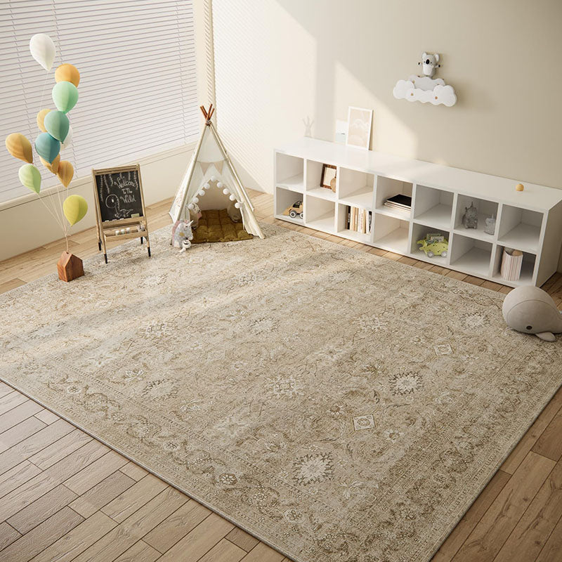 Vosken Warm Sand Taupe Soft Ivory Rug