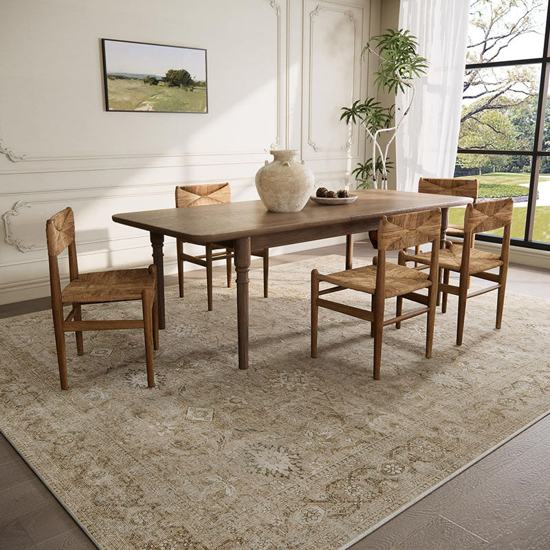 Vosken Warm Sand Taupe Soft Ivory Rug