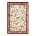 Voss Ivory Red Green Rug
