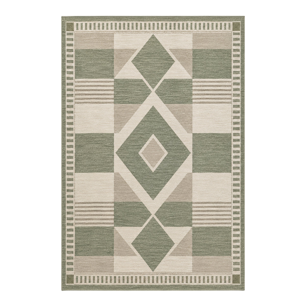 Vyrra Sage Green Cream Rug