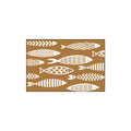 Abstract White Fishs Coil Entrance Mat