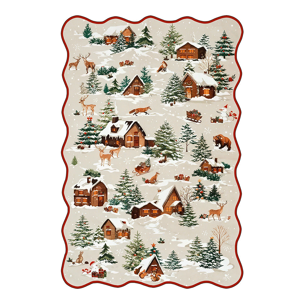 Winter Village Forest Christmas Rug