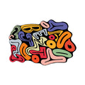 Yasmin Jet Black Multi Abstract Rug
