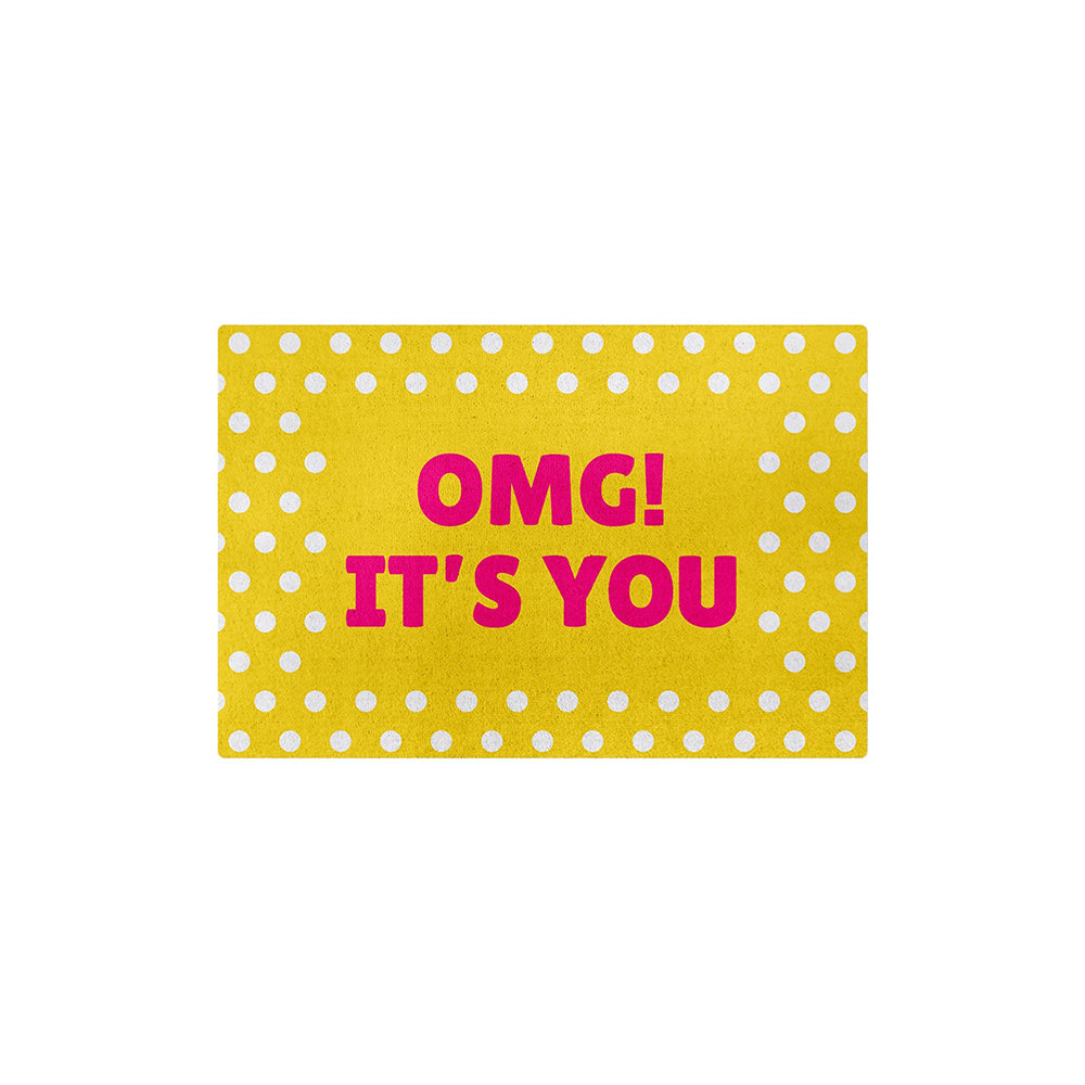 Yellow Polka Coil Entrance Mat