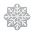 Yuki Gray White Six-Pointed Snowflake Rug
