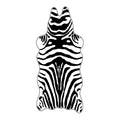 Zahira Jet Black Pure White Zebra Rug