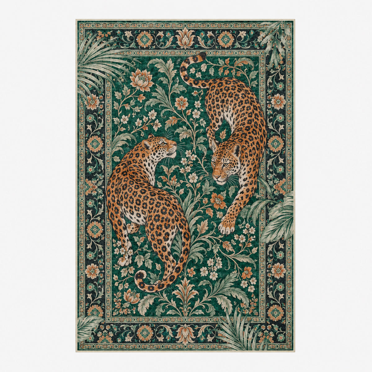 Zoraya Emerald Leopard Brown Rug