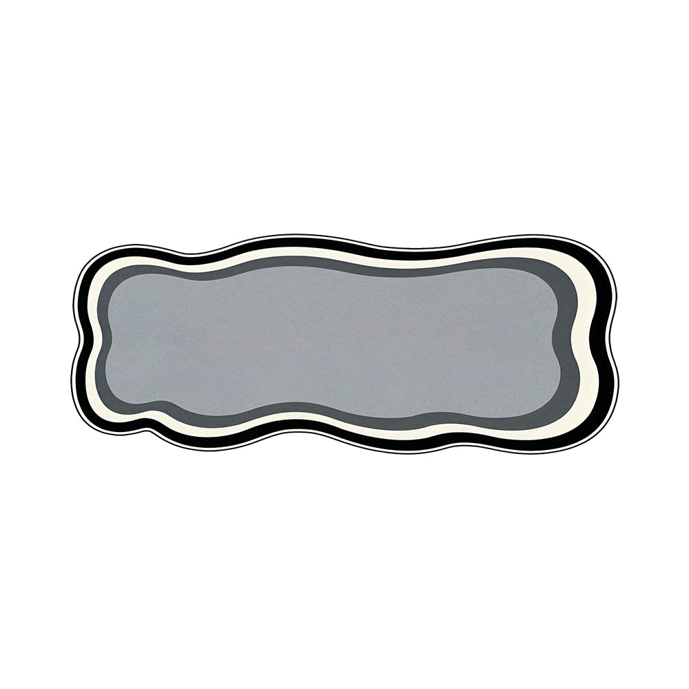 Zorenne Soft Gray Multi-Layer Frame Rug