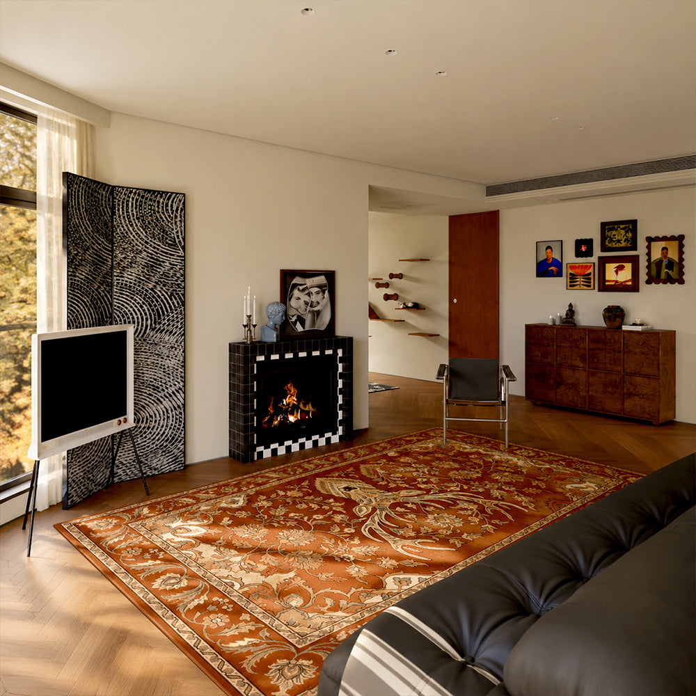 Zorvyn Rust Auburn Cream Taupe Multi Rug