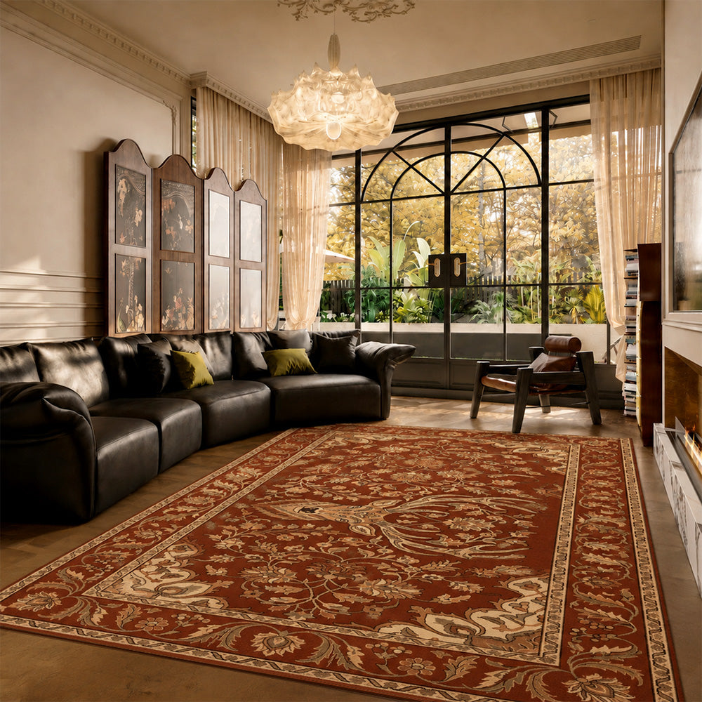 Zorvyn Rust Auburn Cream Taupe Multi Rug